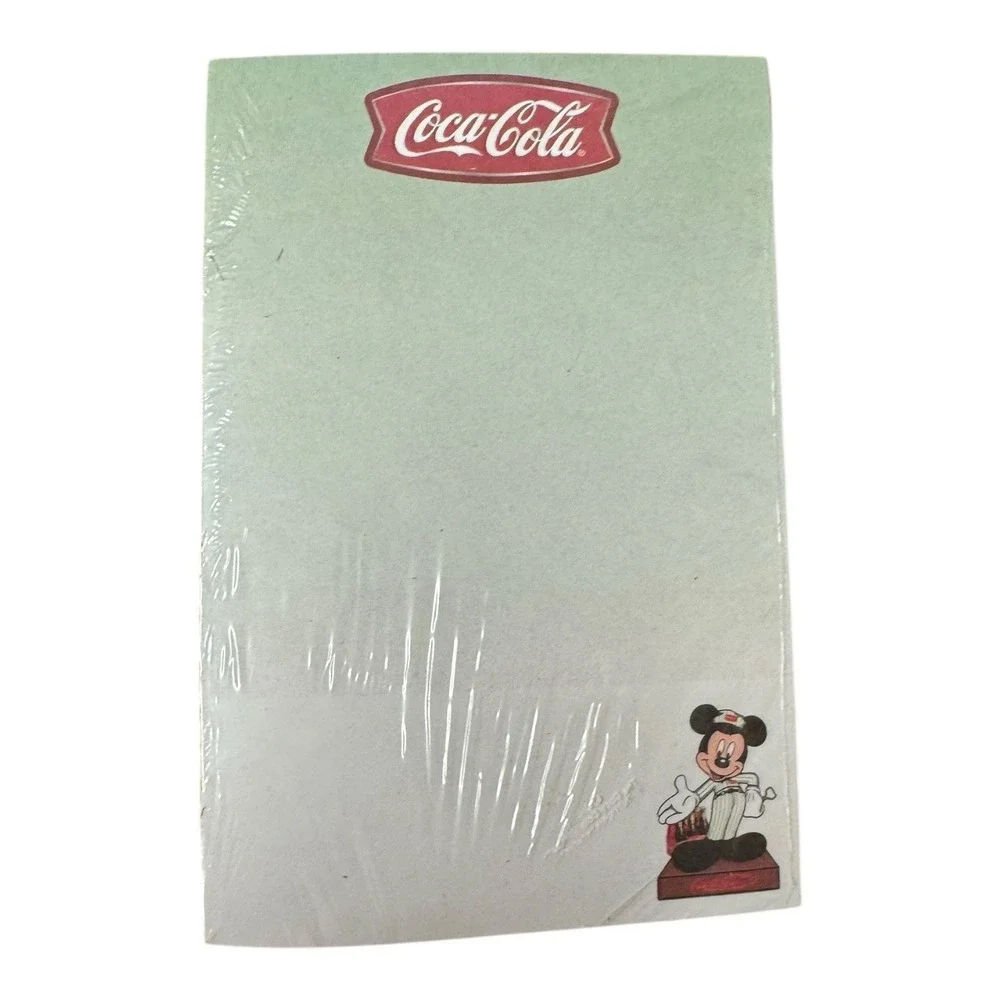 Mickey Mouse Coca Cola Delivery Man Note Pad‎ Stationary Disney 6x4